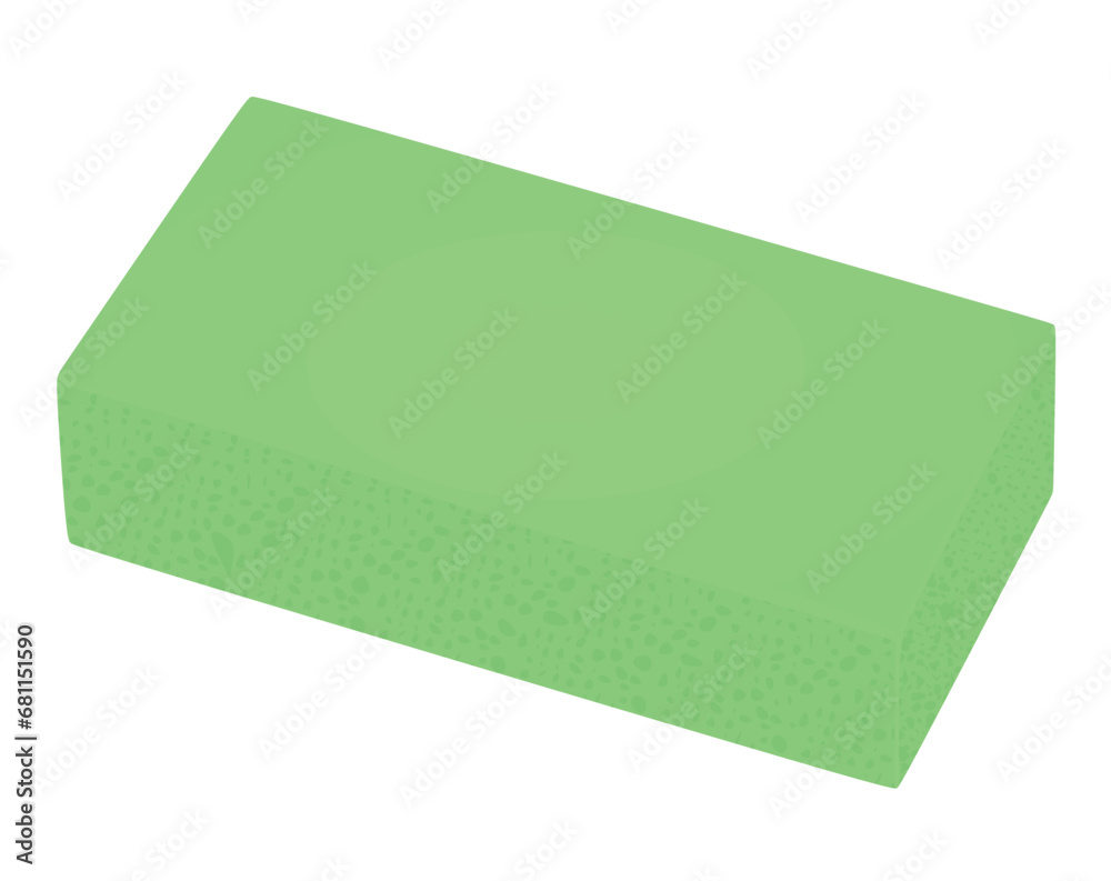 Green big sponge. vector illustration Green big sponge. vector illustration