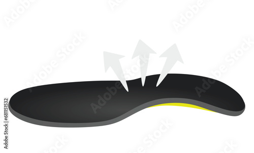 Foot orthopedic insole. vector illustration