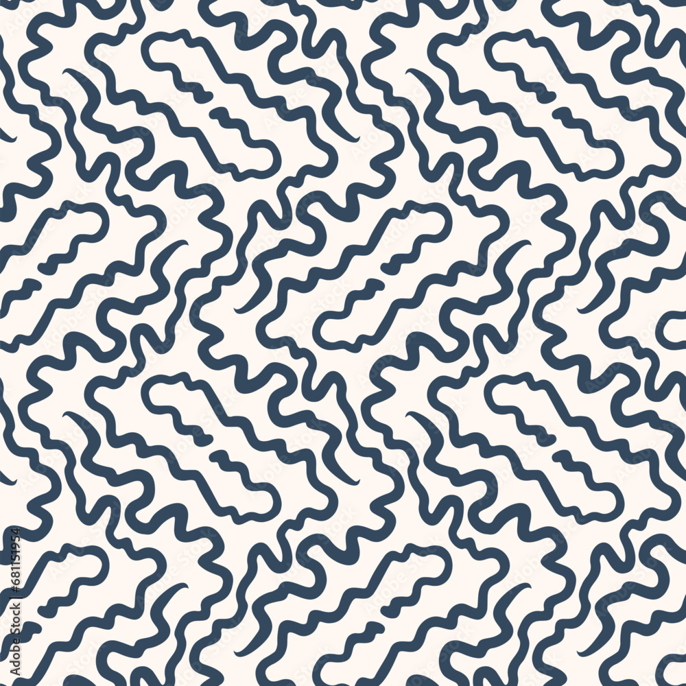Seamless pattern with a simple abstract drawing