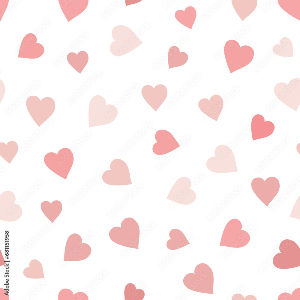 Seamless pattern with hearts. Vector illustration on white background. Valentine pattern. It can be used for wallpapers, cards, wrapping, patterns for clothes and other. Seamless pattern with hearts. Vector illustration on white background. Valentine pattern. It can be used for wallpapers, cards, wrapping, patterns for clothes and other.