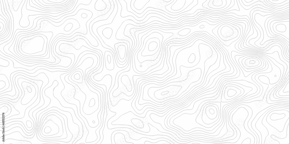 Seamless pattern wave lines Topographic map. Geographic mountain relief. Abstract lines background. Contour maps. Vector illustration, Topo contour map on white background, Topographic contour lines.