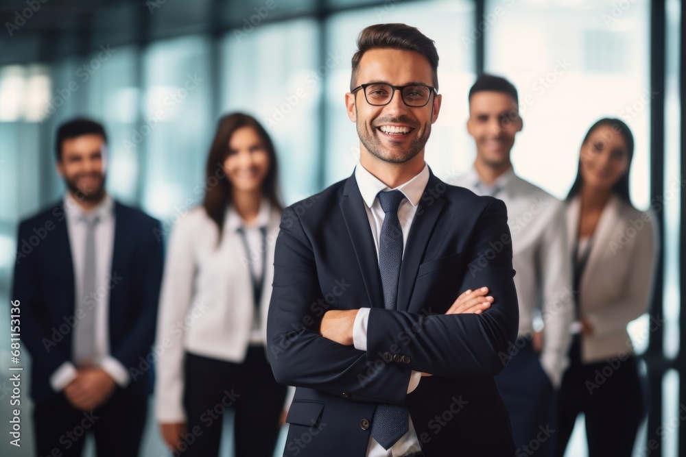 An inspiring manager with a genuine smile, mentoring and guiding team members towards achieving their goals An inspiring manager with a genuine smile, mentoring and guiding team members towards achieving their goals