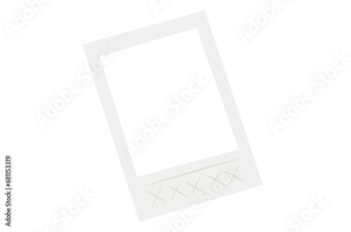 Polaroid template PNG. Transparent background. Design element 