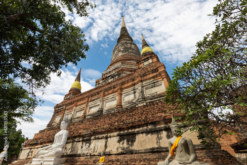 Buddhist temple of Wat Yai Chai Mongkhol in Ayutthaya . Thailand  photo