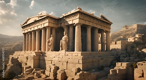 the temple of apollo generated AI photo