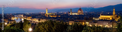 panorama di firenze al tramonto