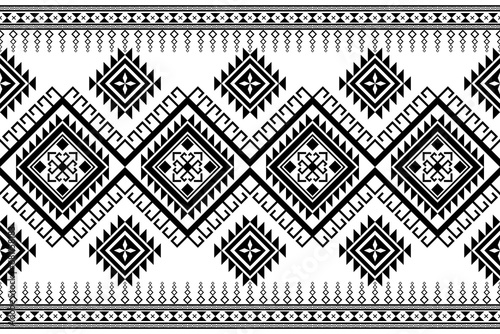 Seamless pattern, Navajo tribe. Native American ornaments, Southwestern national decorating style, Mexican blankets, rugs, sarongs, dresses, curtains, pillows and shawls. White background.