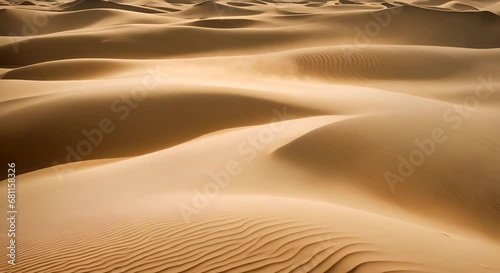 ripples in the sand dunes generated AI photo