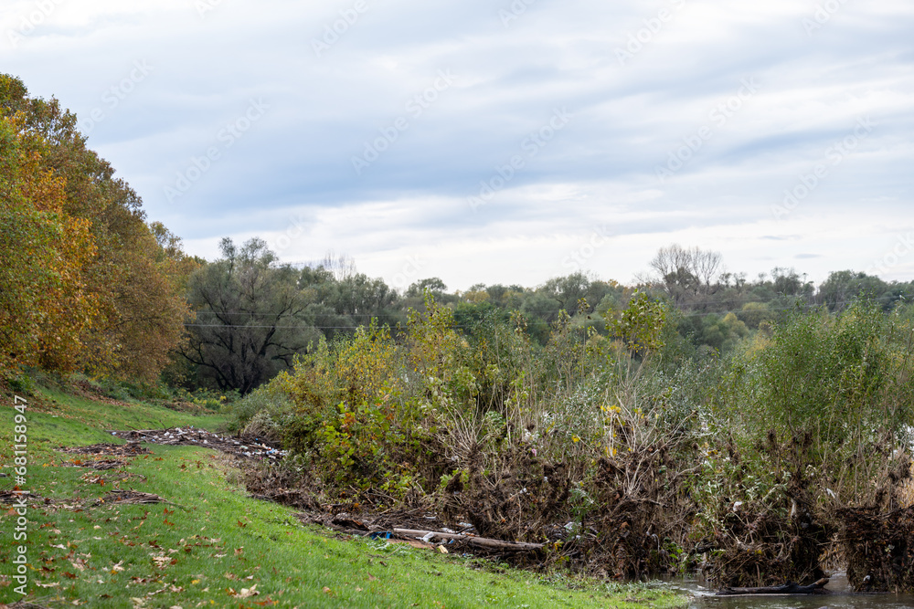 Fototapeta premium Ecology. Ecological pollution. Nature is in danger.
