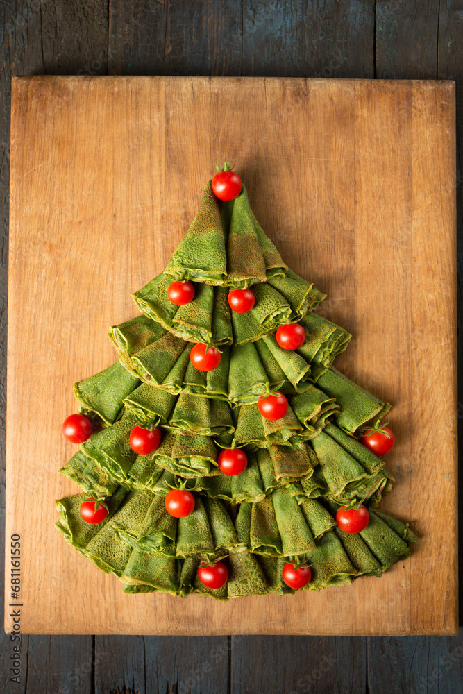 Christmas dish Pancake board. Christmas dish Pancake board.