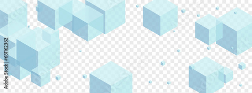 Monochrome Polygon Background Transparent Vector. Geometric Web Template. Grey Box Modern Design. Geometry Card. White Random Block.