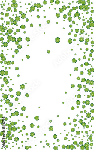 Green Lemon Background White Vector. Fruit Half Illustration. Bright Piece Citrus. Juicy Levitation Decoration.