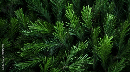 Beautiful green fir tree branches close up. Christmas and winter concept, close up of Christmas trees branches green texture background. photo