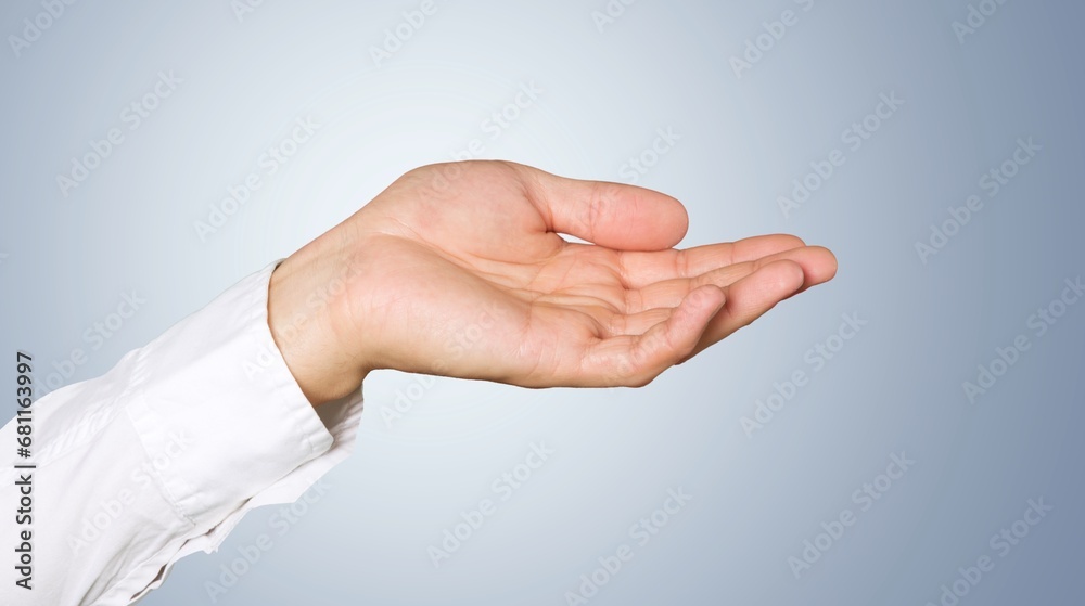 woman's blank empty hand holding object