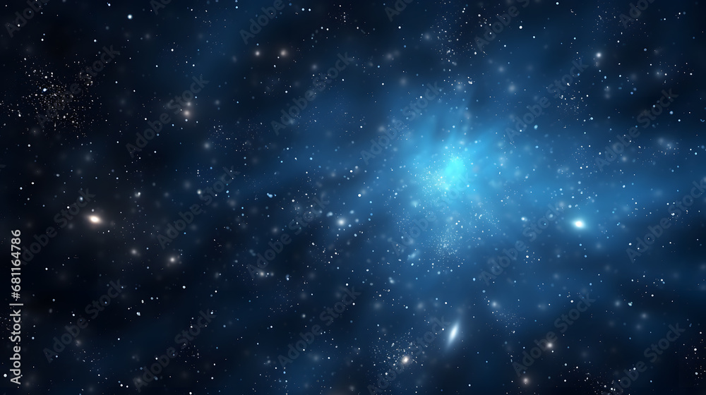Dark blue space background with many details of Space, such a stars, nebulae, constellations and planets