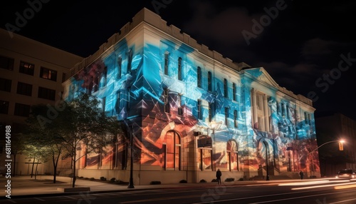 A Dazzling Illumination: The Radiant Beauty of a Building Adorned With Countless Lights
