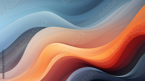 abstract background with waves. Texture, illustration with dark slate gray, ash blue and dark orange color.
