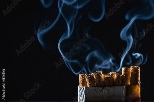 cigarretes isolated on black background