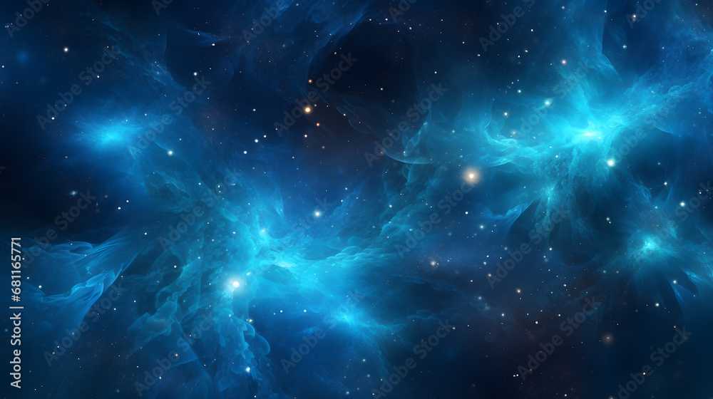 Dark blue space background with many details of Space, such a stars, nebulae, constellations and planets - obrazy, fototapety, plakaty 