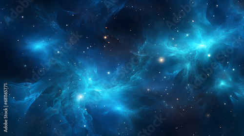 Dark blue space background with many details of Space, such a stars, nebulae, constellations and planets