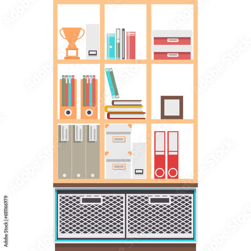 Archive cabinet file storage vector furniture icon