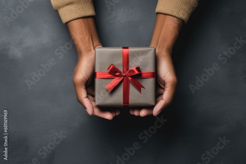 Hands Giving a Silver Chris...