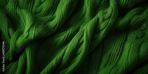 Closeup of Green Knit Sweat...