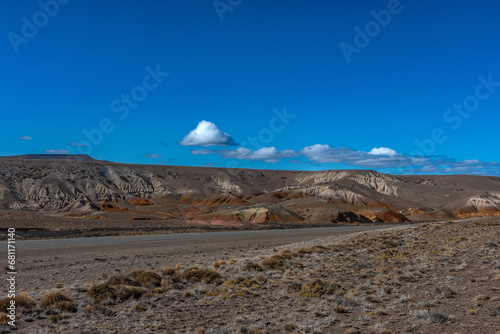 View of the landscape in Santa Cruz province, Patagonia, Argentina photo