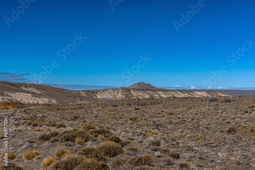 View of the landscape in Santa Cruz province, Patagonia, Argentina