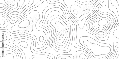 Abstract background of the topographic contours map with geographic line map .white wave paper curved reliefs abstract background .vector illustration of topographic line contour map design .