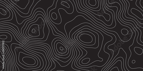 Abstract background of the topographic contours map with geographic line map .Imitation of a geographical mountain reliefs background .vector illustration of topographic line contour map design .
