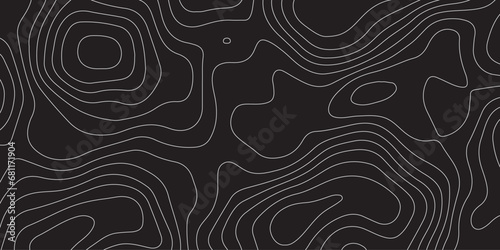 Abstract background of the topographic contours map with geographic line map .Imitation of a geographical mountain reliefs background .vector illustration of topographic line contour map design .