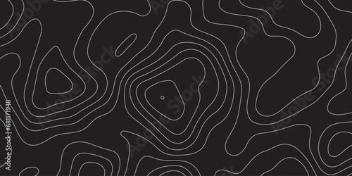 Abstract background of the topographic contours map with geographic line map .Imitation of a geographical mountain reliefs background .vector illustration of topographic line contour map design .