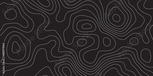 Abstract background of the topographic contours map with geographic line map .Imitation of a geographical mountain reliefs background .vector illustration of topographic line contour map design .