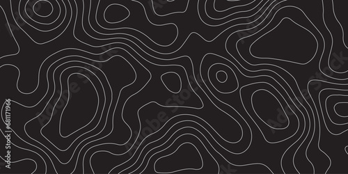 Abstract background of the topographic contours map with geographic line map .Imitation of a geographical mountain reliefs background .vector illustration of topographic line contour map design .