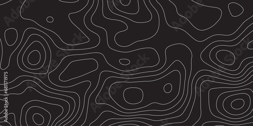 Abstract background of the topographic contours map with geographic line map .Imitation of a geographical mountain reliefs background .vector illustration of topographic line contour map design .