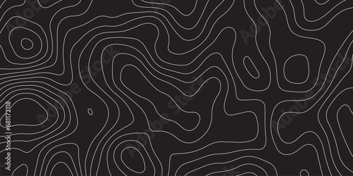 Abstract background of the topographic contours map with geographic line map .Imitation of a geographical mountain reliefs background .vector illustration of topographic line contour map design .