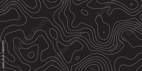 Abstract background of the topographic contours map with geographic line map .Imitation of a geographical mountain reliefs background .vector illustration of topographic line contour map design .
