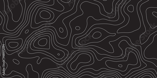 Abstract background of the topographic contours map with geographic line map .Imitation of a geographical mountain reliefs background .vector illustration of topographic line contour map design .