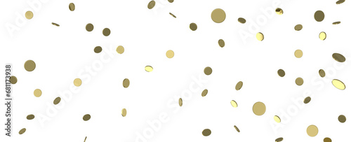 Glittering confetti on a transparent background. Holiday, birthday and Christmas decoration