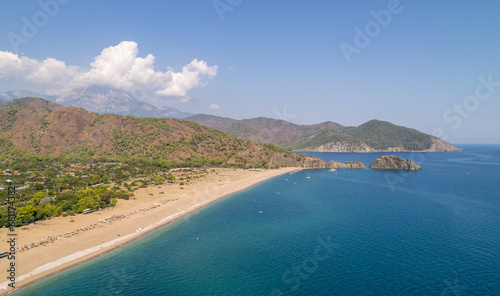 Captured the breathtaking beauty of Cirali Beach in Antalya, Turkey on a spectacular summer day in 2023, using a drone to explore the coastline and the majestic mountains in the background. © M.Nergiz