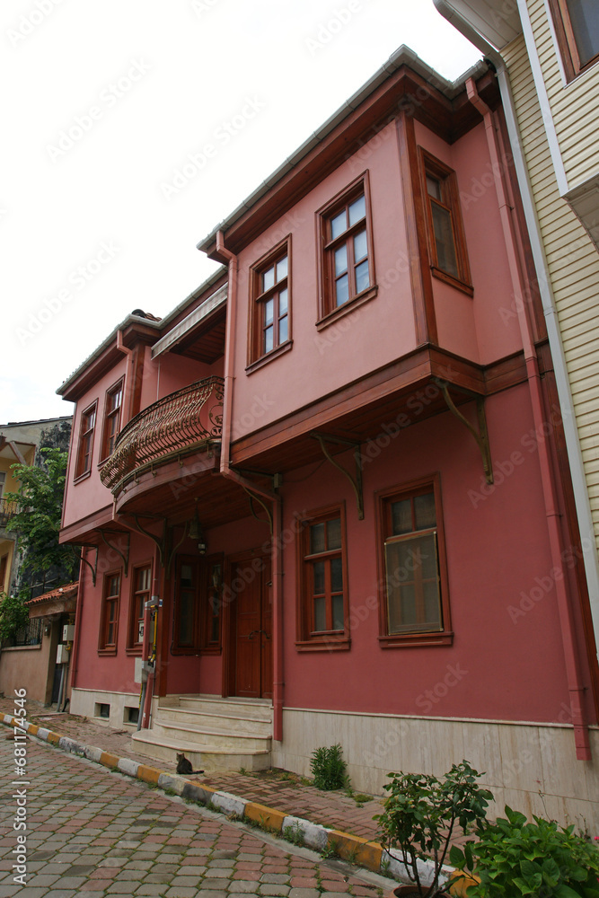 Obraz premium Historical Mudanya Houses in Bursa, Turkey.