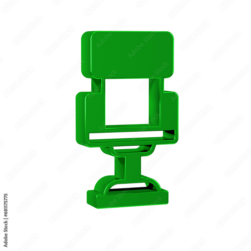 Green Office chair icon isolated on transparent background. Green Office chair icon isolated on transparent background.