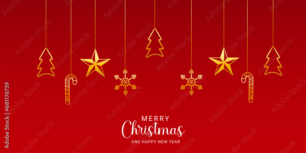 realistic Christmas background with golden snow and candy with tree realistic Christmas background with golden snow and candy with tree