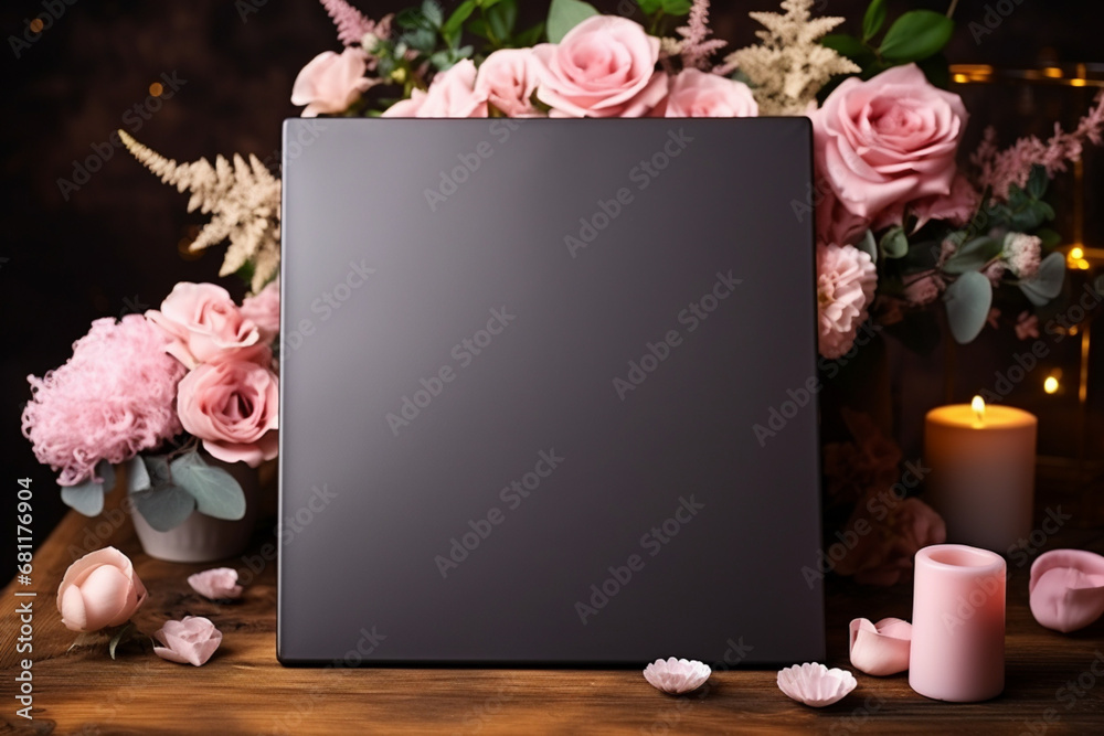 Obraz premium roses and card