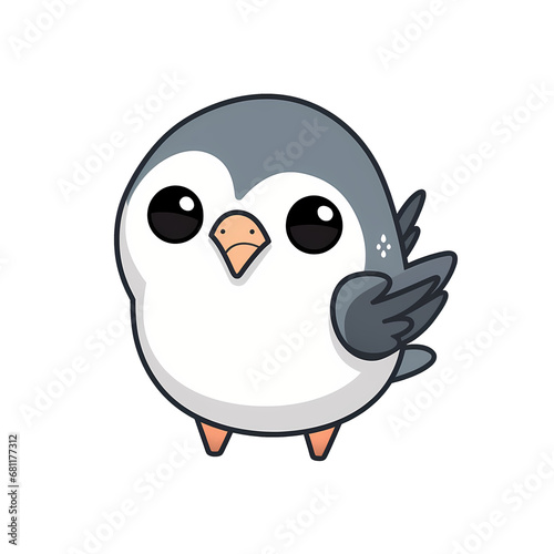 Bird  kawaii sticker png transparent file © IMAGEMO