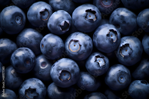 Fresh ripe blueberries photo