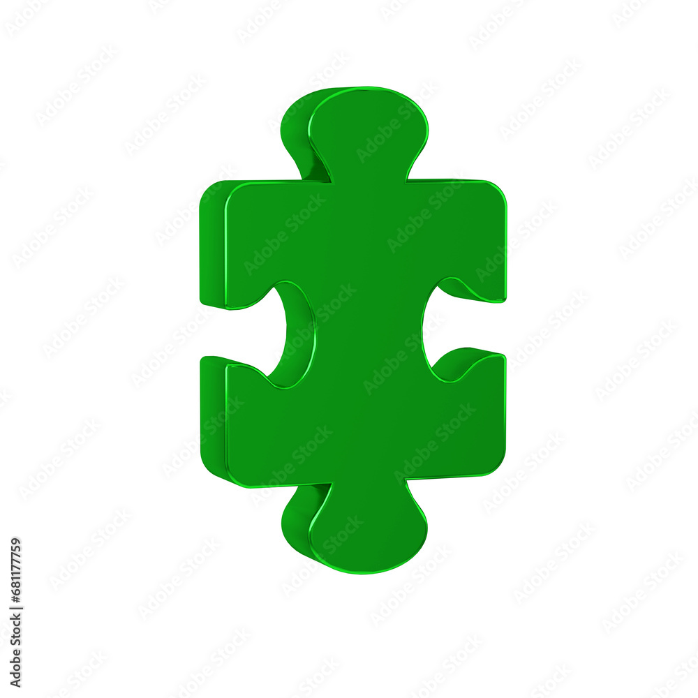 Green Puzzle pieces toy icon isolated on transparent background. Green Puzzle pieces toy icon isolated on transparent background.