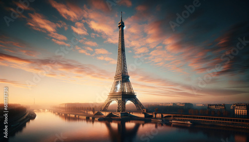 Golden Dawn at the Eiffel Tower