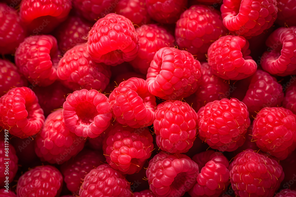 Fresh sweet red raspberries Fresh sweet red raspberries